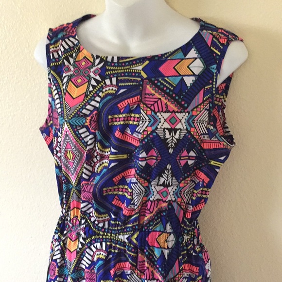 MULTI COLORED DRESS WITH POCKETS - Picture 2 of 8